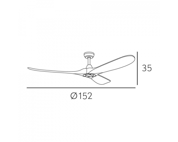 Ventilador Marin DC - Fabrilamp - Madera Haya