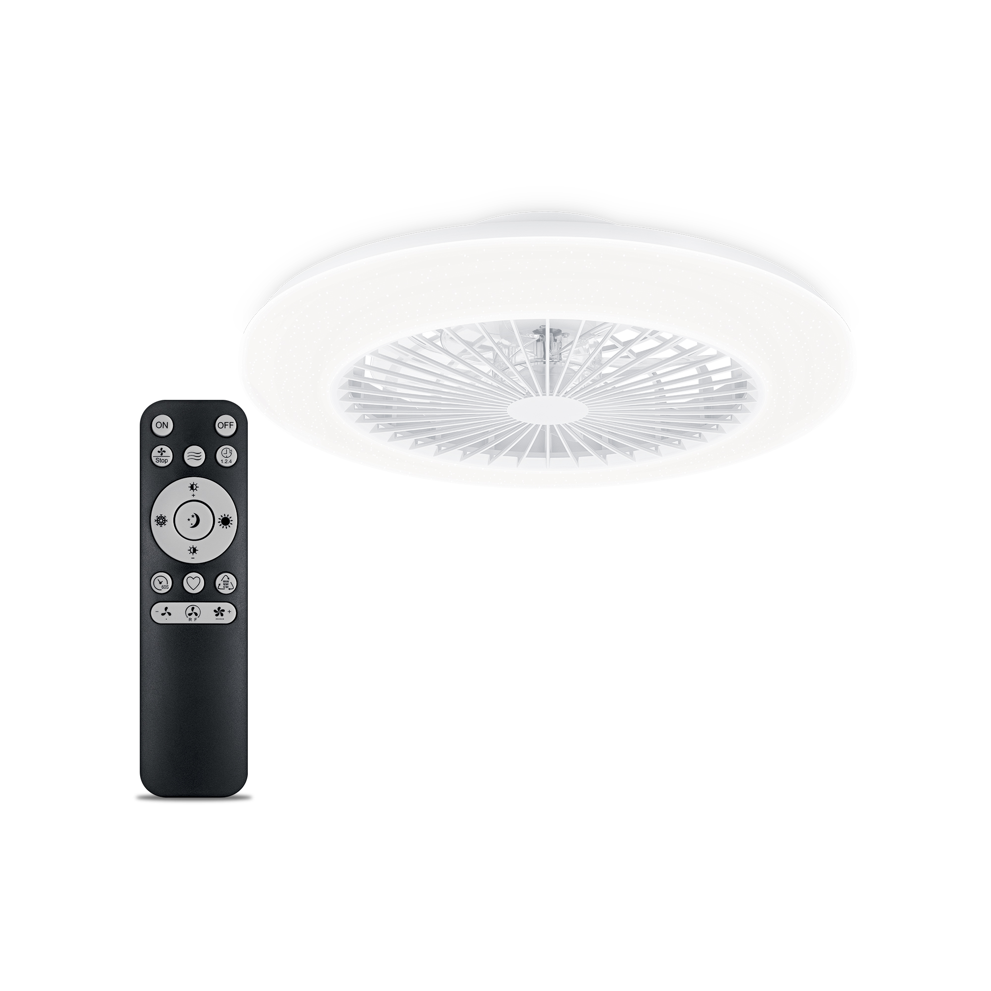 Ventilador Philips Amigo con luz led integrada de 20W - 4400 lúmens, Luz Blanca regulable 