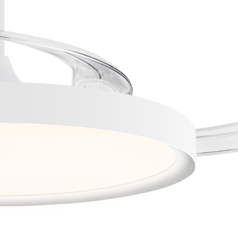 Ventilador de Techo con Luz Silencioso Polaris | Aspas Retráctiles | CristalRecord