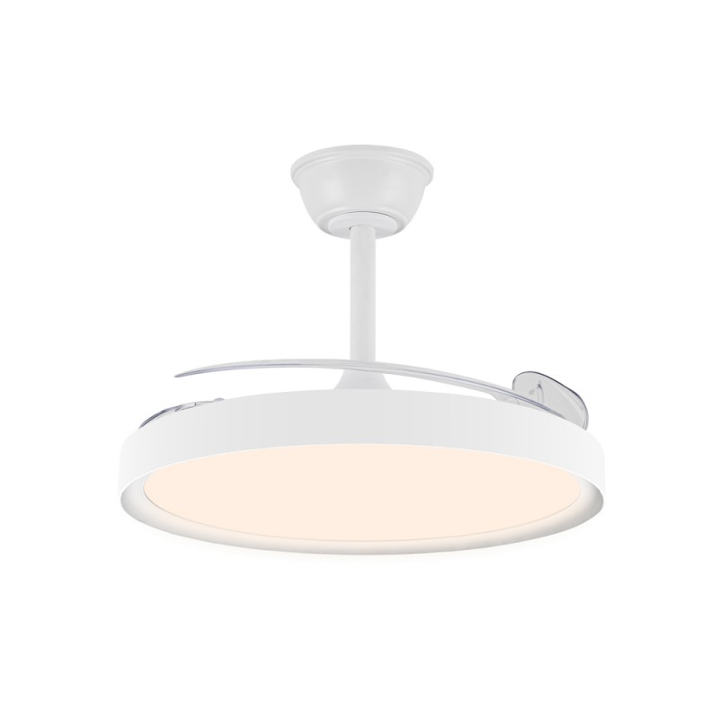 Ventilador de Techo con Luz Silencioso Polaris | Aspas Retráctiles | CristalRecord