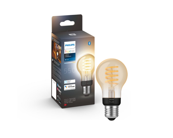 Philips Hue - Bombilla LED Inteligente, A60 E27, Luz Blanca y de