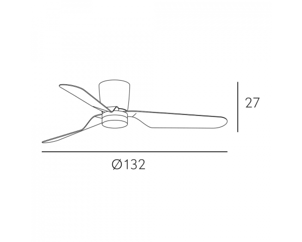 Ventilador Kochi DC - Fabrilamp - Marrón Oscuro