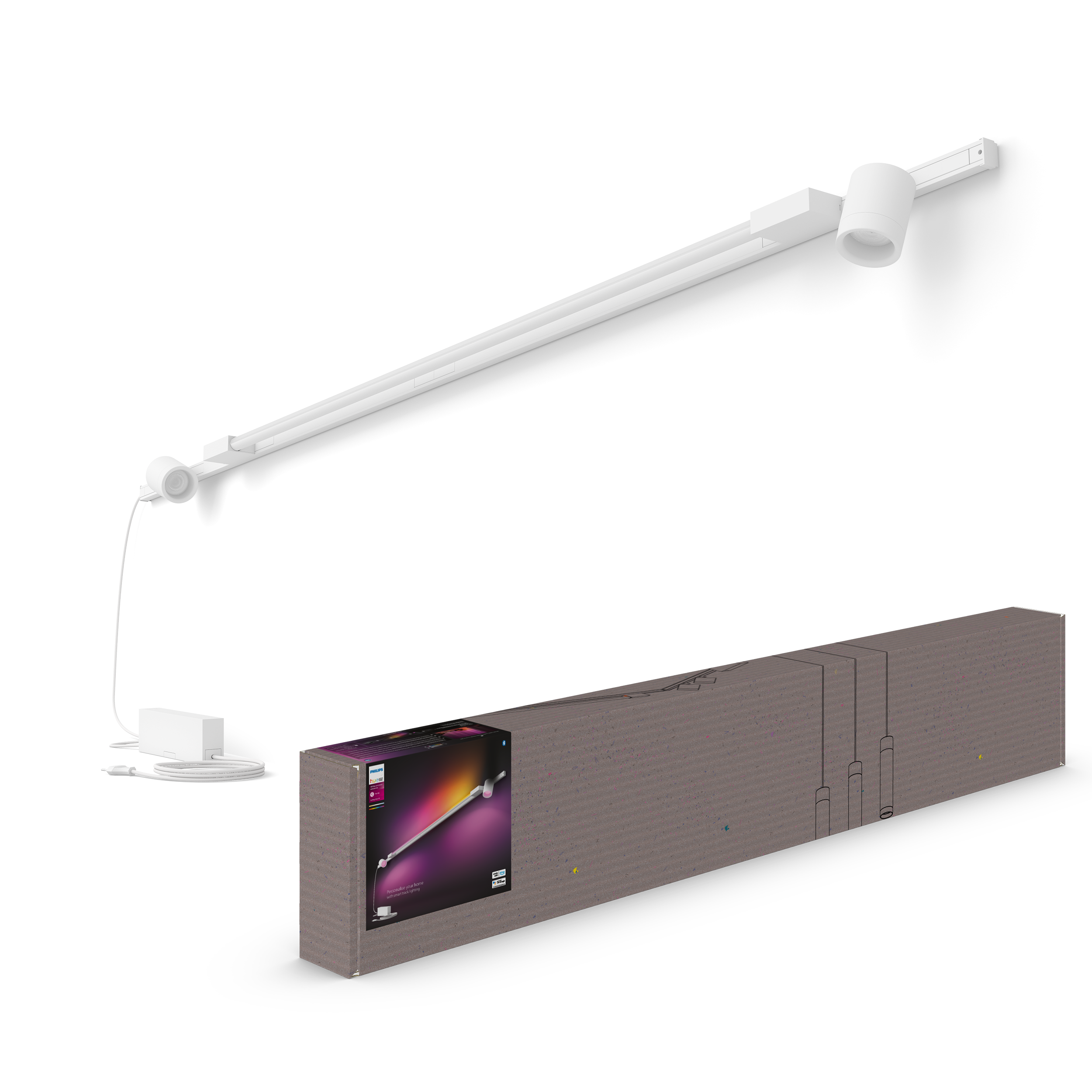 Kit Perifo Base de Pared lineal o a techo (2 Foco, 1 Tubo de Luz Compacto) Zigbee y Bluetooth. 