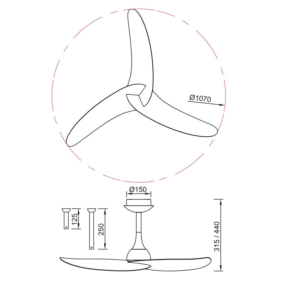 Ventilador IPANEMA III  BLANCO | MANTRA