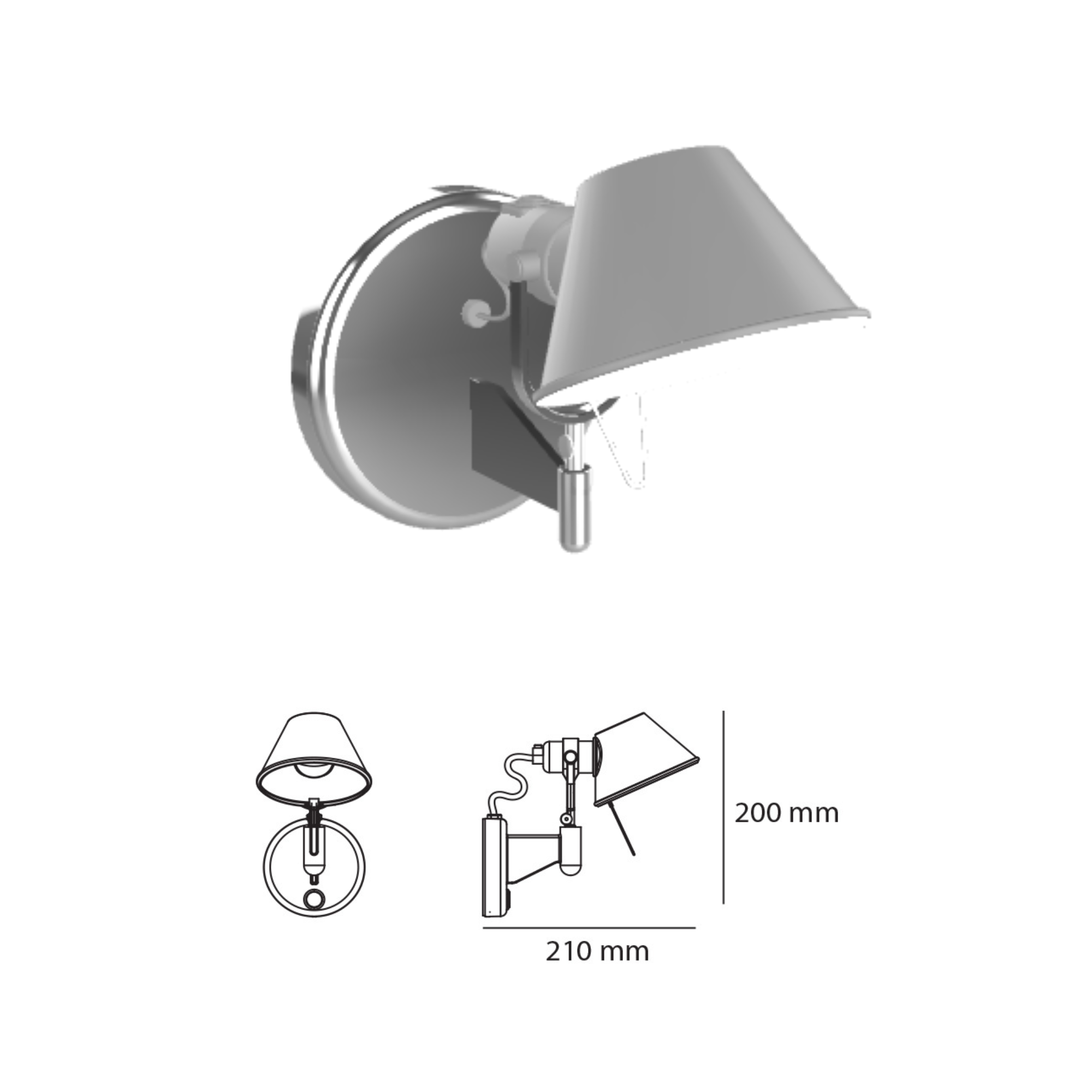 Tolomeo MICRO Faretto Aplique de Pared | Artemide