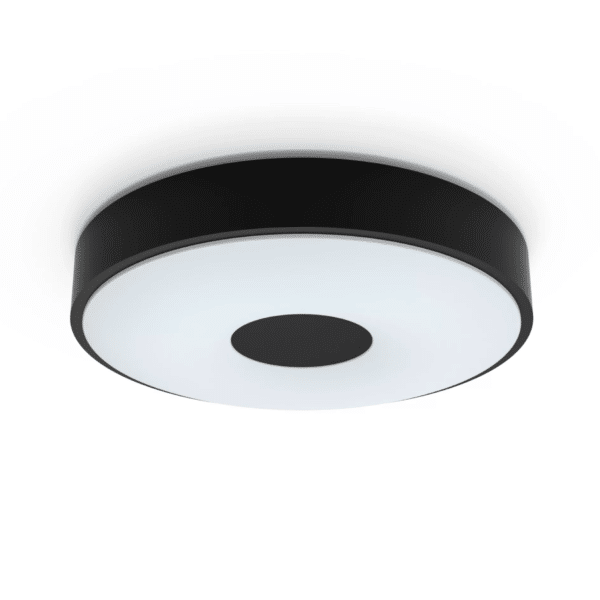 Plafón LED Cuadrado Coiner 24W Negro con Luz Cálida (3 Intensidades) | Philips