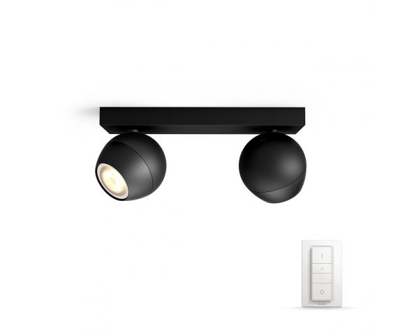 Foco doble BUCKRAM - Philips Hue - Negro