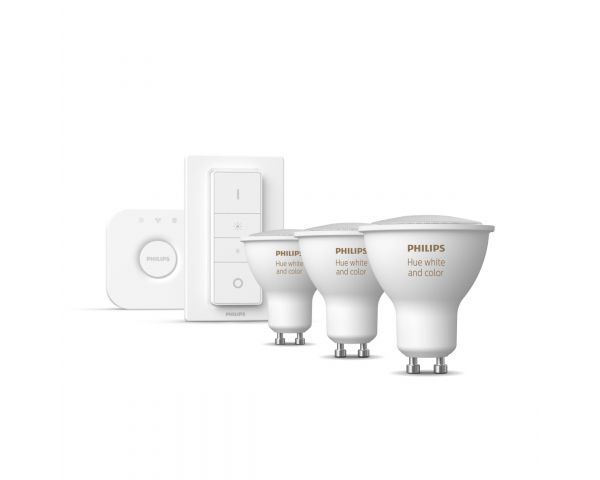 Kit de inicio iluminación inteligente 4,3W GU10 White and Color Ambiance - Philips Hue