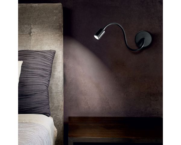 Aplique de pared FOCUS AP1 - Ideal Lux - Negro