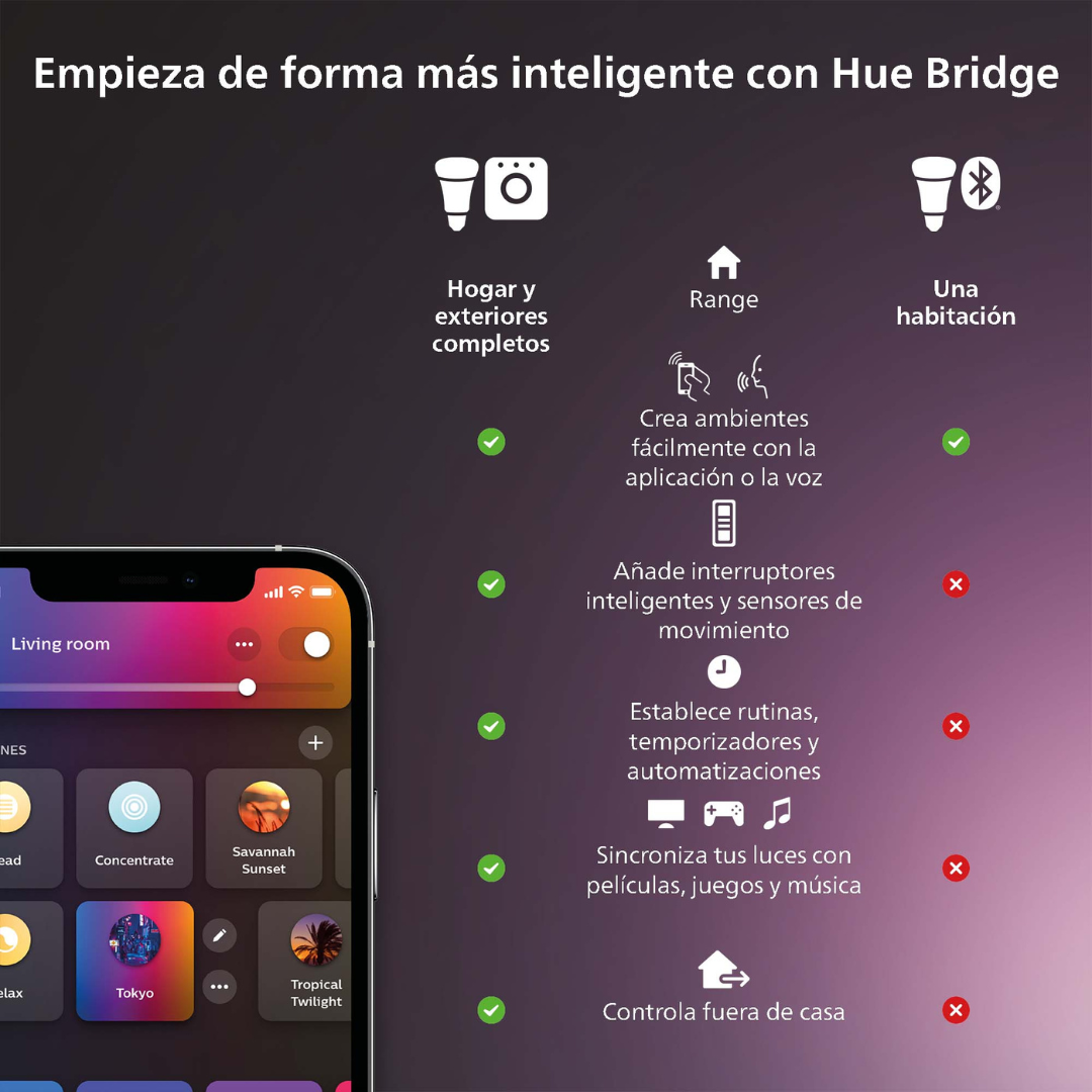 Philips HUE Resonate Downward Aplique Negro White ambiance and Color Zigbee y Bluetooth