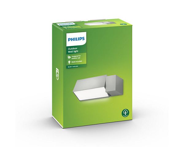 Aplique para exteriores BORDER - Philips - Gris