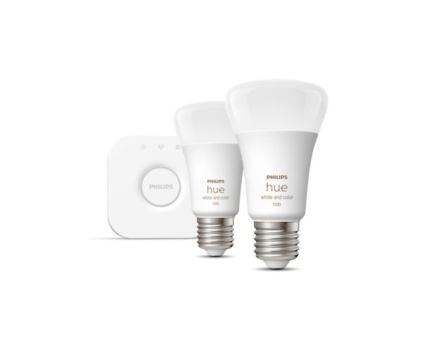 Kit de inicio iluminación inteligente E27 White and Color Ambiance - Philips Hue