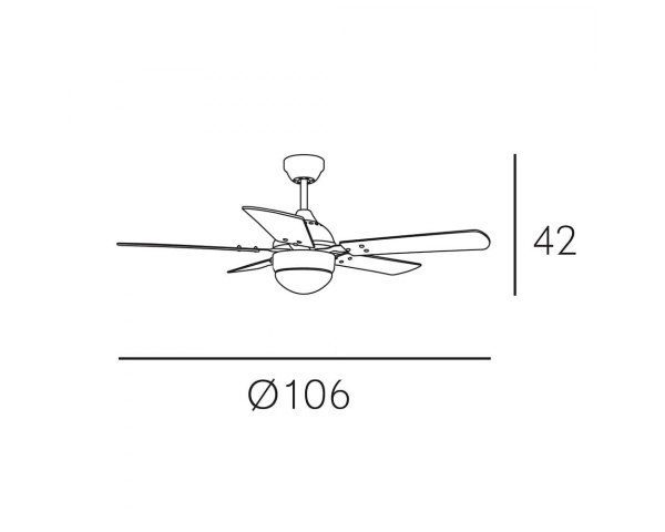 Ventilador Pontia - Fabrilamp - Plata