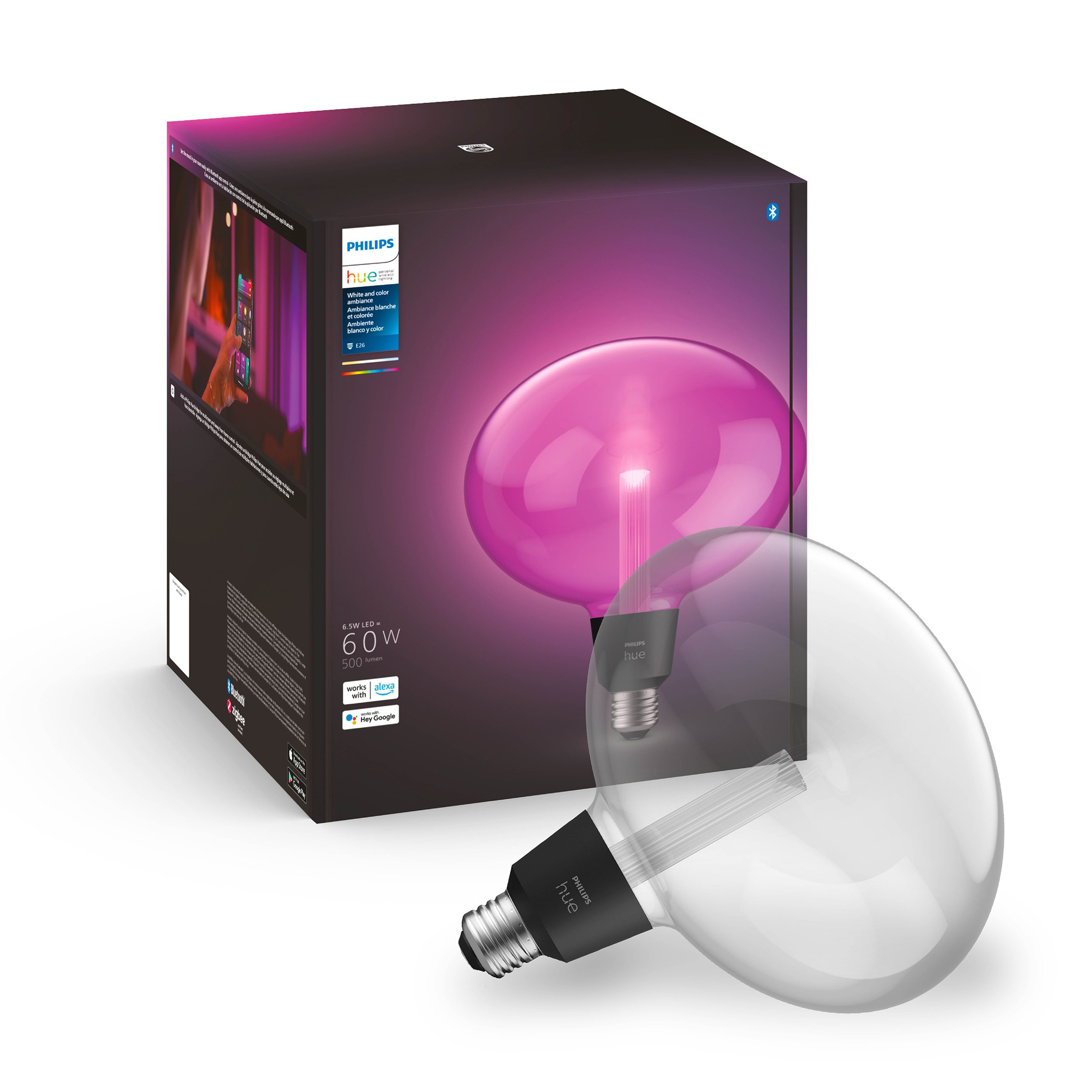 Bombilla Philips HUE White Ambiance and Color E27 Elipse conectividad Zigbee & Bluetooth | Philips Hue