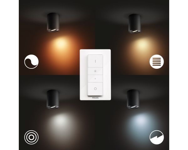 Foco PILLAR - Philips Hue - Negro