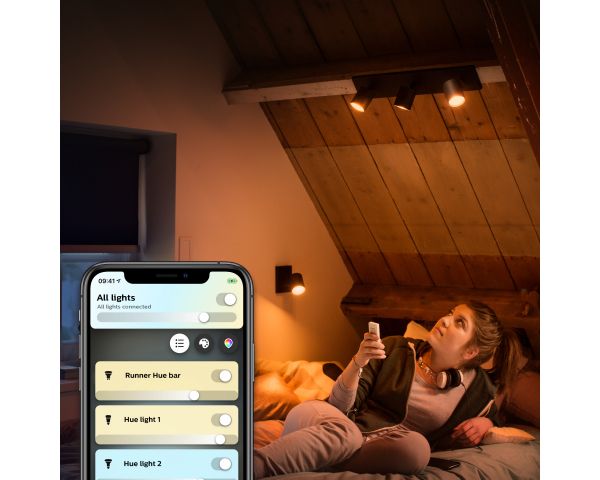 Foco RUNNER - Philips Hue - Negro