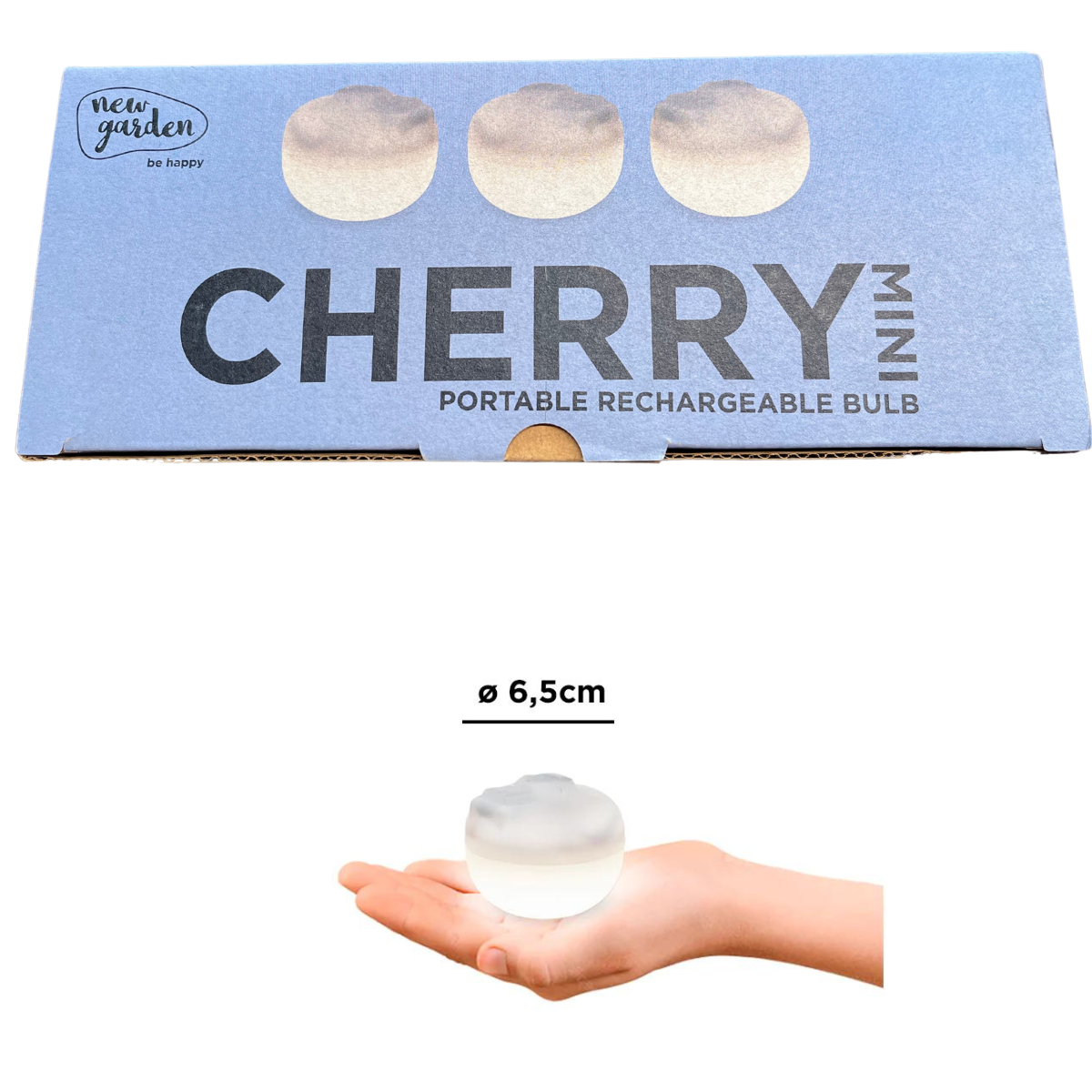 Pack de 3 bombillas Cherry Mini 3000K intensidad de luz regulable con mando